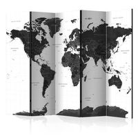 biombo - black and white map ii room dividers