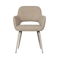 lote de 2 sillas de mesa de tela - beige