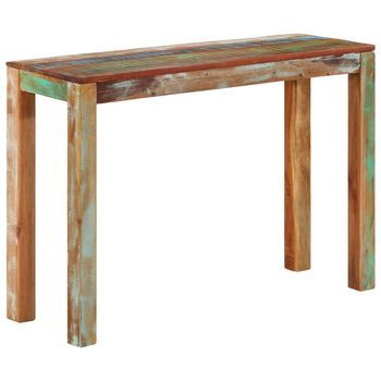 Mesa Consola De Madera Maciza Reciclada 110x35x76 Cm Vidaxl