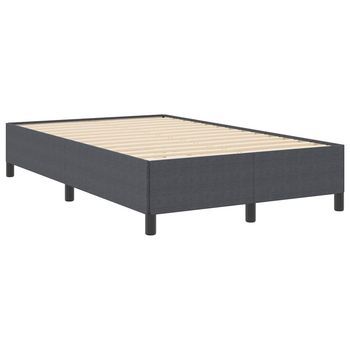 Estructura De Cama Gris Oscuro 120 X 190 Cm Telas De Pana