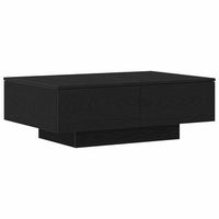mesa de centro 90x60x31 cm madera - negro