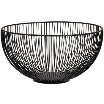 Cesta de acero con alambre negro