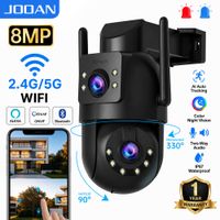 camara de vigilancia exterior jooan 8mp 4k doble lente wifi 5g vision nocturna a todo color cctv camaras de proteccion para el hogar