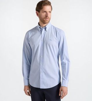 Harmont & Blaine para hombre. CRR074013435B Camisa Micro Rayas azul claro (XL), Casual, Algodón, Manga larga