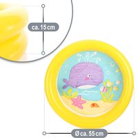 piscina infantil - piscina hinchable redonda para bebes - mini piscina de 2 anillos para balcon piscina para balcon terraza o jardin refrescante bano en verano para bebes duradero facil de