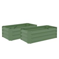 jardineras exterior grandes 100x50x30 cm verde
