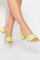 limited collection mule ancha trenzada verde limon