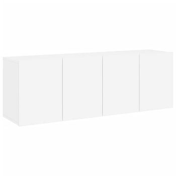 2 Uds Muebles Tv De Pared | Mueble De Salón | Armario Tv Blanco 60x30x41 Cm