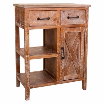 Recibidor de madera marrón 67x37x82