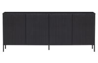 comoda de pino negro con 4 puertas