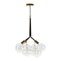 lampara de techo triunfo con bolas de vidrio transparente 3 luces e27