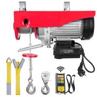 cabrestante electrico de 500-1000 kg con cable de 12 m y control remoto tekmaquinas