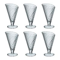 set 6 copas helado vidrio templado 27 cl
