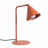 lampara de escritorio ocre rojo acero alt 35 cm