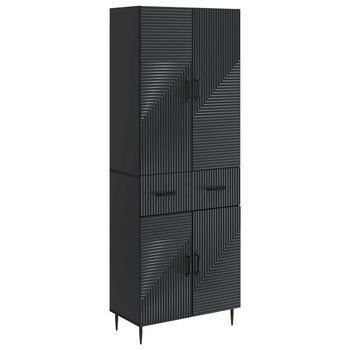 Juego De Armarios 2 Uds. Negro Madera De Ingeniería Vidaxl