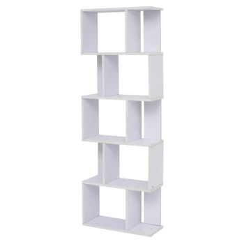 Estantería con 5 estantes en mdf blanca