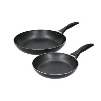 Set de 2 sartenes antiadherentes 28/20cm-aluminio negro