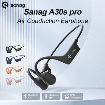 Sanag A30S Pro Conucción de aire Auricular inalámbrico Bluetooth 5.3 Auricular abierto 360 °   Auriculares con sonido panorámico Auriculares impermeables IPX7