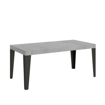 Mesa Extensible 90x200/304 Cm Flame Cemento Estructura Antracita