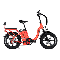 bicicleta electrica plegable rattan lf ultra bateria extraible de 405 ah autonomia de 200 km roja