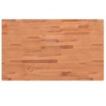 Tablero Rectangular De Madera Maciza De Haya 100x60x4 Cm Vidaxl