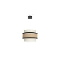 lampara colgante cornalina o30cm de altura regulable 1xe27 bombilla no incluida color beige y negro