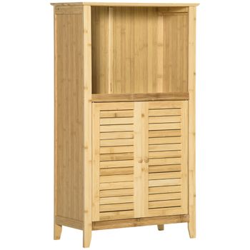 Armario de baño 50x25.5x90.5 cm madera natural