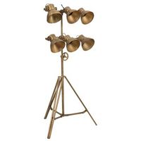 lampara pie de metal color bronce 60x20x176
