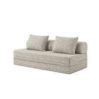 sofa modular 3 lugares  convertible tweed gris