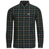 fred perry camisa manga larga oxford tartan shirt para hombre
