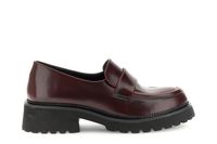 mocasines de piel envejecida bordeaux