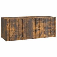 mueble de tv de pared 785 x 31 x 30 cm roble ahumado vidaxl