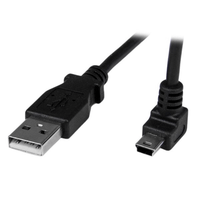 1m angled mini usb cable -
