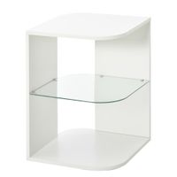 mesita auxiliar de salon 40x40x56 cm blanco