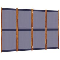 biombo divisor de 4 paneles azul oscuro 280x180 cm vidaxl