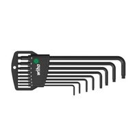 wiha juego de llaves allen en soporte classic torx de 9 unid acabado en oxidacion negra 34736