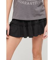 superdry para mujer w7210319a minifalda de punto escalonada negro m casual algodon