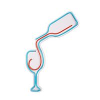 iluminacion led decorativa de plastico wine azul rojo