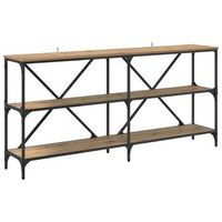 mesa consola roble artisan 160 x 30 x 75 cm vidaxl