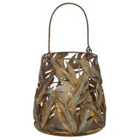 portavelas de metal  dorado 175x175x19h cm