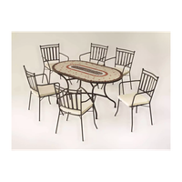 conjunto de mesa y sillones para jardin con cojines incluidos