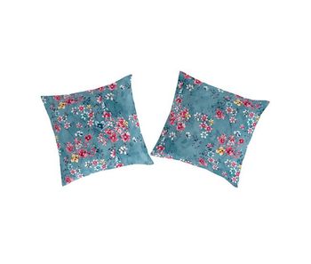Funda de almohada (2) lindsay  azul/rosa/blanco 65x65(2) cm