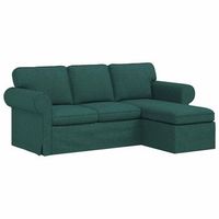 sofa verde oscuro 195 x 138 x 80 cm tela vidaxl
