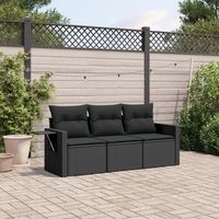 conjunto de sofas de jardin con cojines 3 uds  mueble jardin mesa y sillas ratan sintetico negro cfw103509