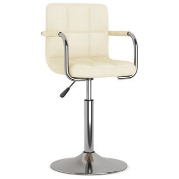 Silla De Comedor De Tela Color Crema Vidaxl