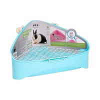 cottecota- bandeja arena para conejos 387x25x21cm arenero de plastico de conejo para mascotas jaula de conejo entrenador de orinal facil de limpiar esquineras conejos esquina inodoro para mascotas