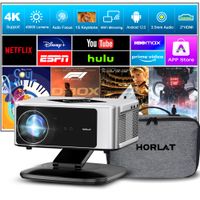 proyector lcd horlat de 40000 lumenes cine 3d proyector led full hd 1080p video 4k enfoque automatico keystone cine en casa wifi 5g