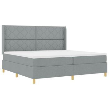 Cama Tapizada 200x200x128 Cm  - Gris