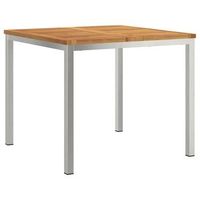 mesa de jardin  mesadecomedor marron 90 x 90 x 75 cm madera de acacia solida