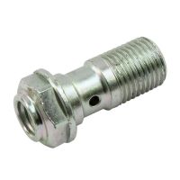 tornillo banjo m10x1 simple acero gris con asiento de purga